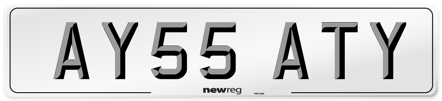AY55 ATY Number Plate from New Reg